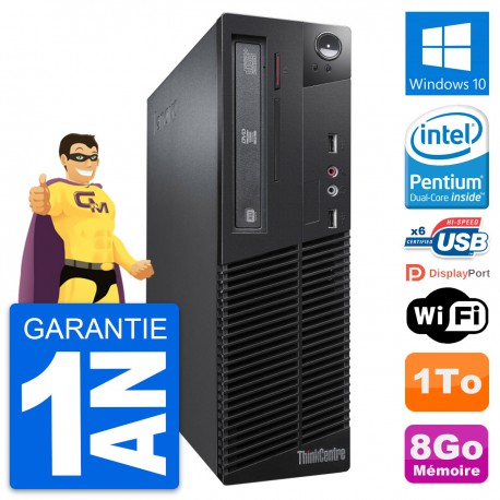 PC Lenovo ThinkCentre M73 SFF Intel G3220 RAM 8Go Disque 1To Windows 10 Wifi