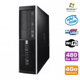 PC HP Elite 6000 Pro SFF E5400 2.7Ghz 4Go 480Go SSD WIFI W7 Pro