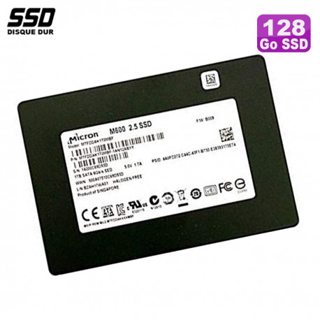 SSD 128Go Micron MTFDDAK128MBF-1AN1ZABHA DPAFCHG010 HP 590-613310 795534-00A