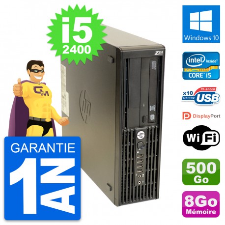 PC HP WorkStation Z210 SFF Core i5-2400 RAM 8Go Disque 500Go Windows 10 Wifi
