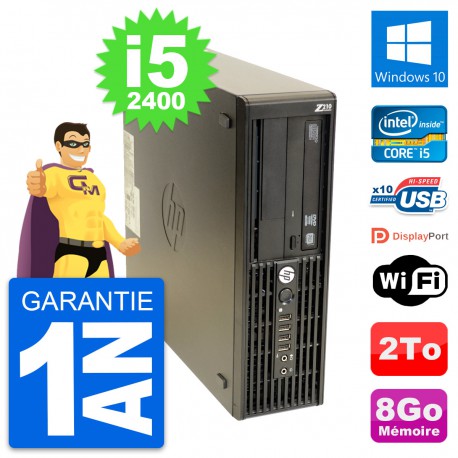 PC HP WorkStation Z210 SFF Core i5-2400 RAM 8Go Disque 2To Windows 10 Wifi