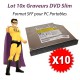 Lot 10x GRAVEURS Lecteurs DVD-RW SLIM Drive SATA PC Portable SFF