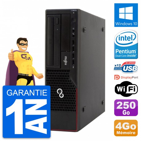 PC Fujitsu Esprimo E910 DT Intel G630 RAM 4Go Disque Dur 250Go Windows 10 Wifi