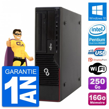 PC Fujitsu Esprimo E910 DT Intel G630 RAM 16Go Disque Dur 250Go Windows 10 Wifi