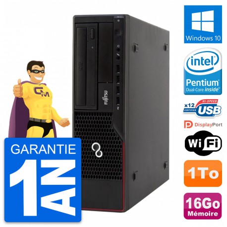 PC Fujitsu Esprimo E910 DT Intel G630 RAM 16Go Disque Dur 1To Windows 10 Wifi