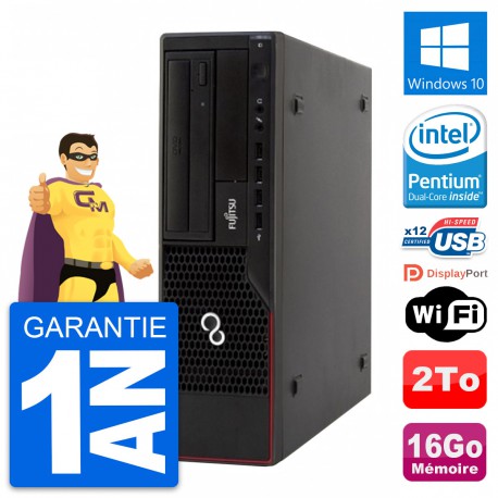 PC Fujitsu Esprimo E910 DT Intel G630 RAM 16Go Disque Dur 2To Windows 10 Wifi