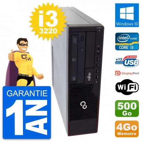 PC Fujitsu Esprimo E910 DT Intel i3-3220 RAM 4Go Disque 500Go Windows 10 Wifi