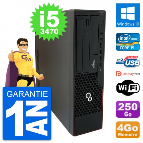 PC Fujitsu Esprimo E910 DT Intel i5-3470 RAM 4Go Disque 250Go Windows 10 Wifi