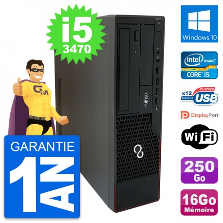 PC Fujitsu Esprimo E910 DT Intel i5-3470 RAM 16Go Disque 250Go Windows 10 Wifi
