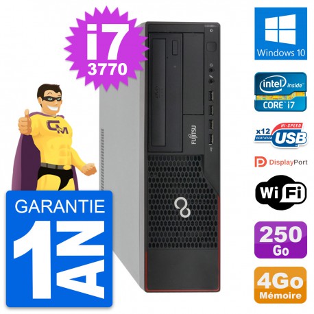 PC Fujitsu Esprimo E910 DT Intel i7-3770 RAM 4Go Disque 250Go Windows 10 Wifi