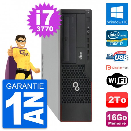 PC Fujitsu Esprimo E910 DT Intel i7-3770 RAM 16Go Disque Dur 2To Windows 10 Wifi