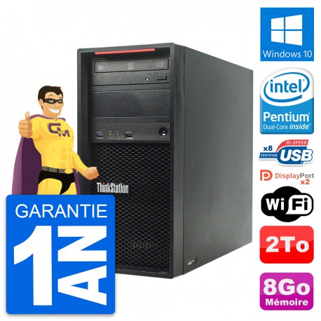 PC Tour Lenovo ThinkStation P300 Intel G3220 RAM 8Go Disque 2To Windows 10 Wifi