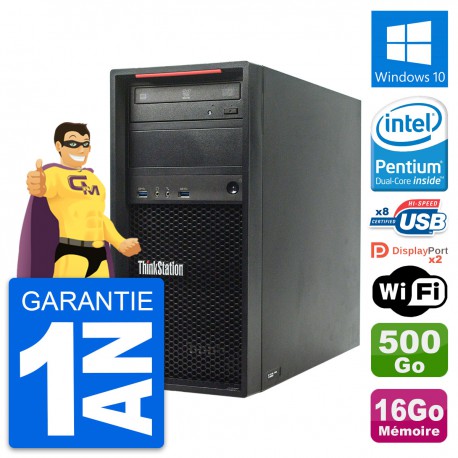 PC Tour Lenovo ThinkStation P300 G3220 RAM 16Go Disque Dur 500Go Windows 10 Wifi