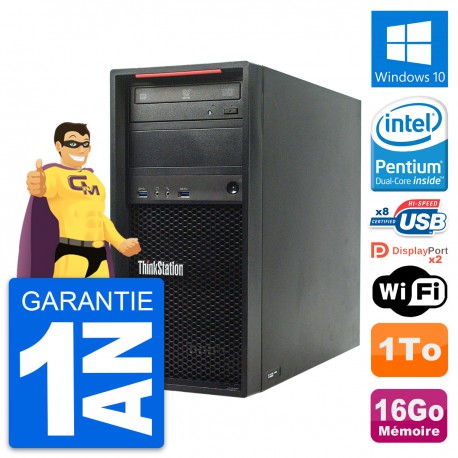 PC Tour Lenovo ThinkStation P300 Intel G3220 RAM 16Go Disque 1To Windows 10 Wifi