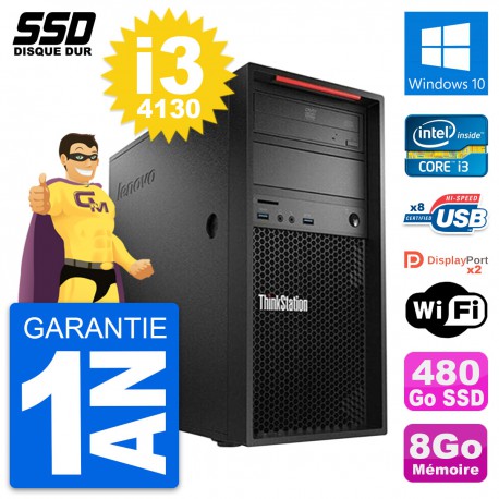 PC Tour Lenovo ThinkStation P300 Intel i3-4130 RAM 8Go SSD 480Go Windows 10 Wifi