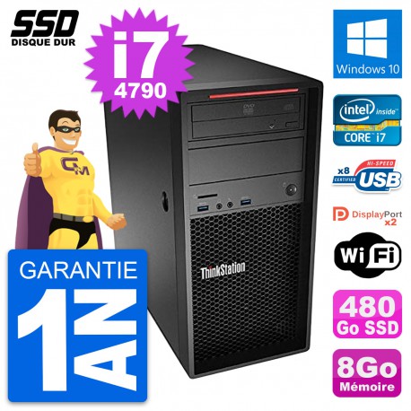 PC Tour Lenovo ThinkStation P300 Intel i7-4790 RAM 8Go SSD 480Go Windows 10 Wifi