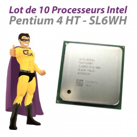Lot x10 Processeurs CPU Intel Pentium 4 HT SL6WH 2.6Ghz 512Ko 800Mhz PPGA478