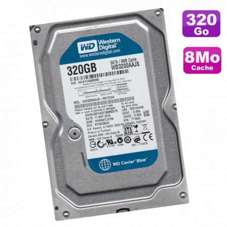 Disque Dur 320Go SATA 3.5" Western Digital Caviar Blue WD3200AAJS-00YZCA0 8Mo