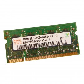 512Mo RAM PC Portable SODIMM HYNIX HYMP164S64CP6-S6 AB-C PC2-6400S 800MHz 1Rx16