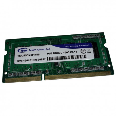 4Go RAM Team Group TI9C5S05H41159 SODIMM DDR3 PC3L-12800S 1600Mhz 1.35v CL11