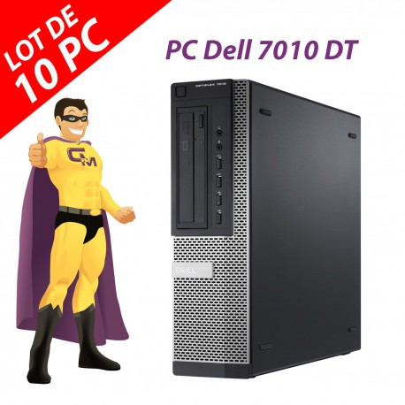 Lot 10x PC Dell OptiPlex 7010 DT Intel G2020 RAM 4Go Disque 250Go Windows 10