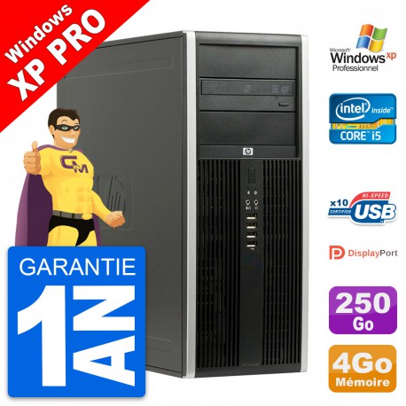 PC Tour HP 8100 Elite Intel Core i5-650 RAM 4Go Disque Dur 250Go Windows 10 Wifi