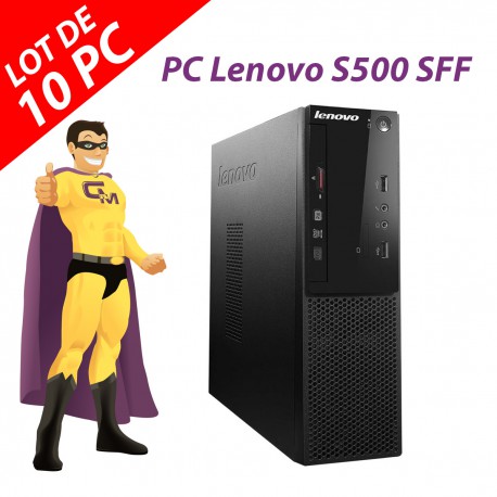 PC Lenovo S500 SFF Intel G3220 RAM 4Go Disque Dur 250Go Windows 10 Wifi