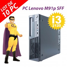 Lot x10 PC Lenovo M91p SFF Intel G630 RAM 4Go Disque Dur 250Go Windows 10 Wifi