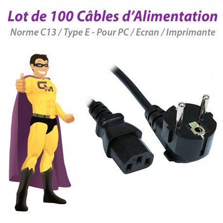 Câble Alimentation Secteur Y vers 2x IEC Femelle C13 PC Mac Ecran  Imprimante - MonsieurCyberMan