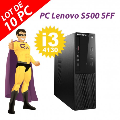 PC Lenovo S500 SFF Intel G3220 RAM 4Go Disque Dur 250Go Windows 10 Wifi