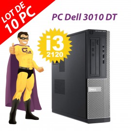 Lot x10 PC Dell 3010 DT G2020 RAM 4Go Disque Dur 250Go HDMI Windows 10 Wifi