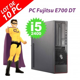 Lot x10 PC Fujitsu Esprimo E700 DT Intel i5-2400 RAM 4Go Disque 250Go Windows 10