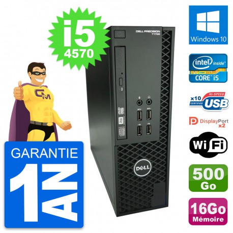 PC Dell T1700 SFF Intel Core i5-4570 RAM 16Go Disque Dur 500Go Windows 10 Wifi