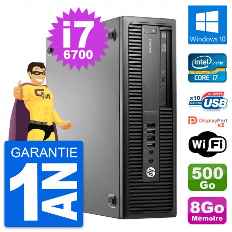 PC HP EliteDesk 800 G2 SFF Intel i7-6700 RAM 8Go Disque 500Go Windows 10 Wifi