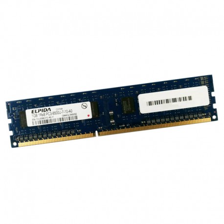 1Go RAM PC Bureau ELPIDA EBJ10UE8BDF0-AE-F DIMM DDR3 PC3-8500U 1066MHz 1Rx8 CL7