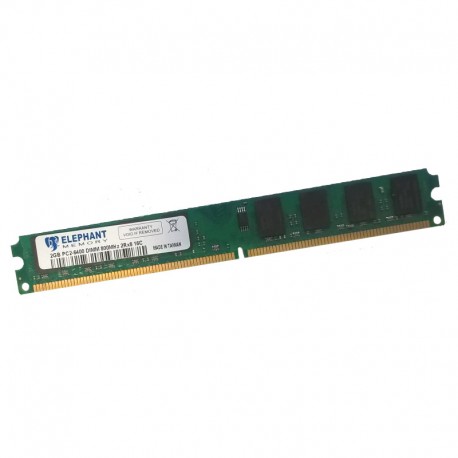 2Go RAM PC Bureau Elephant Memory PC2-6400 DDR2 DIMM 800Mhz 2Rx8 16C Low Profile