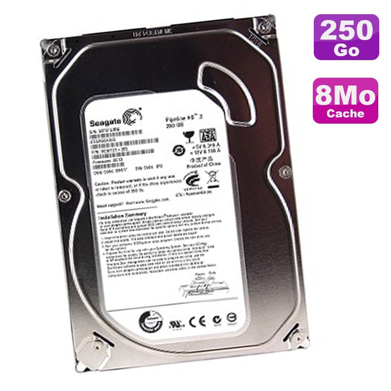 Disque Dur Interne Seagate 250Go SATA - 3.5" - 7200 Tr/min - 8Mo Cache - Modèle ST3250824SCE