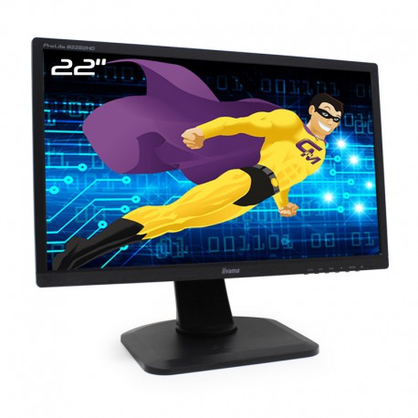 Ecran PC 22" iiyama Prolite B2282HD-B1 PL2282H VESA VGA DVI-D WideScreen 16:9