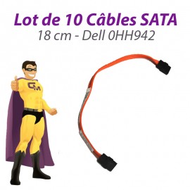 Lot 10 Câbles SATA 0HH942 HH942 DELL Optiplex 755 760 SFF 18cm orange