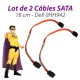 Lot x2 Câbles SATA 0HH942 HH942 DELL Optiplex 755 760 SFF 18cm orange
