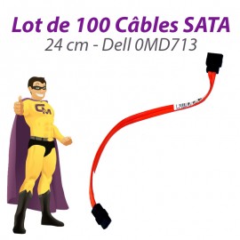 Lot 100 Câbles SATA 0MD713 MD713 DELL Optiplex 755 760 SFF 24cm orange
