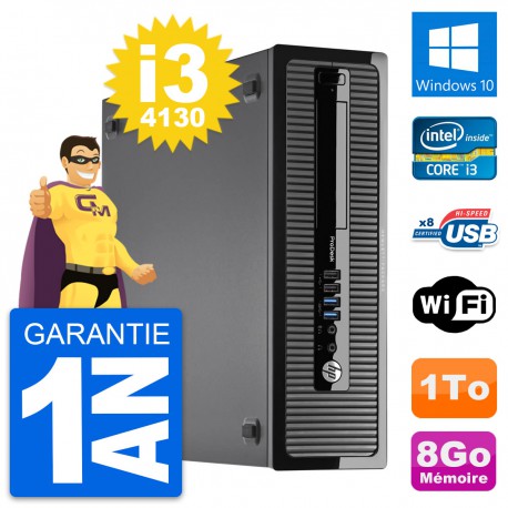 PC HP ProDesk 400 G1 SFF Intel i3-4130 RAM 8Go Disque Dur 1To Windows 10 Wifi