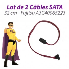 Lot x2 Câbles SATA A3C40065223 Fujitsu Siemens Esprimo E5700 E5905 32cm Rose