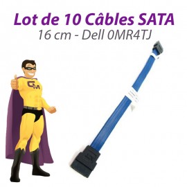 Lot 10 Câbles SATA Dell 0MR4TJ Inspiron 620S Optiplex 3010 PowerVault 16cm Bleu