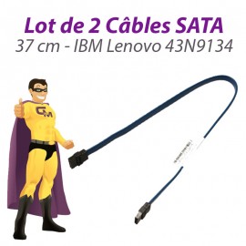 Lot 2 Câbles SATA IBM Lenovo FRU 43N9134 Thinkcentre M58 USFF 37cm Bleu