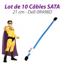 Lot 10 Câbles SATA Dell 0R498D OptiPlex 380 580 780 960 980 XE 21cm Bleu