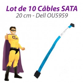 Lot 10 Câbles SATA Dell OU5959 U5959 Dell Optiplex 20cm Bleu