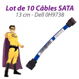 Lot 10 Câbles SATA Dell 0H9738 H9738 OptiPlex 745 755 760 GX620 USFF 13cm Bleu