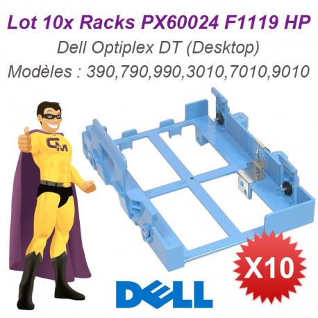 Lot x10 Rack Disque Dur Dell Optiplex DT 3.5" et 2.5" PX60024 F1119 Tray Caddy