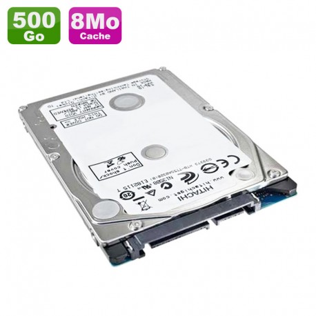 Disque Dur 500Go SATA 2.5" Hitachi Travelstar Z5K500 HTS545050A7E680 Pc Portable 8Mo